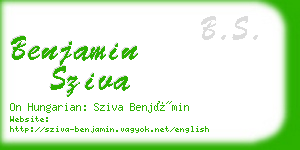 benjamin sziva business card